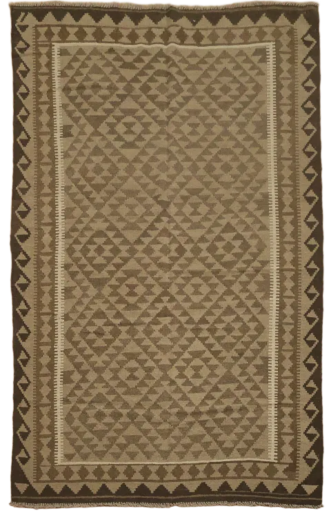Earthy Accent Rug Featuring Intricate Geometric Designs 5x8