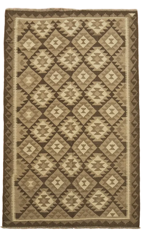 Hand-Woven Kilim Oriental Area Rug 5x8