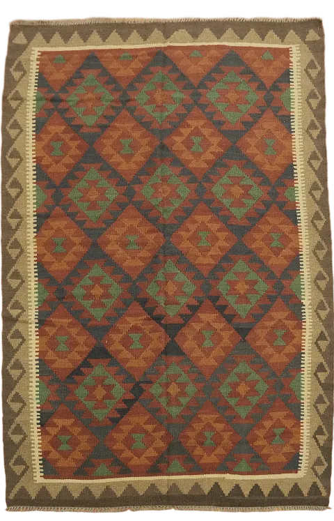 Geometric Kilim Oriental Area Rug 5x8