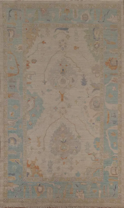 Vegetable Dye Oushak Turkish Area Rug 7x10