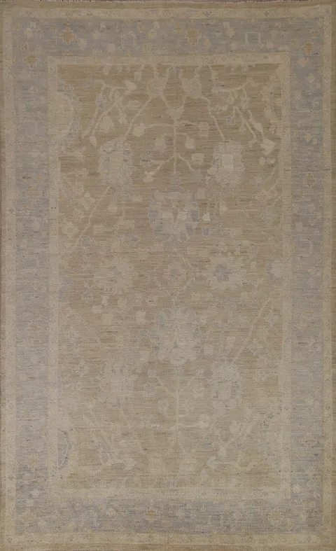 Vegetable Dye Oushak Turkish Area Rug 6x9