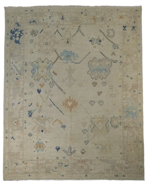 Vegetable Dye Oushak Turkish Area Rug 8x10