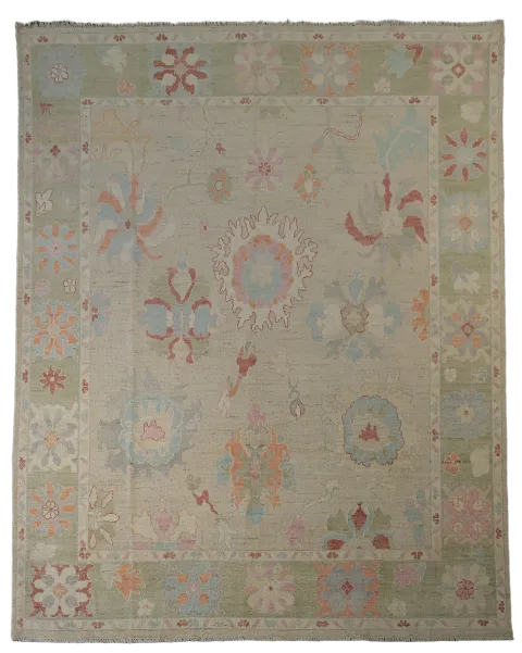 Vegetable Dye Oushak Oriental Area Rug 8x10