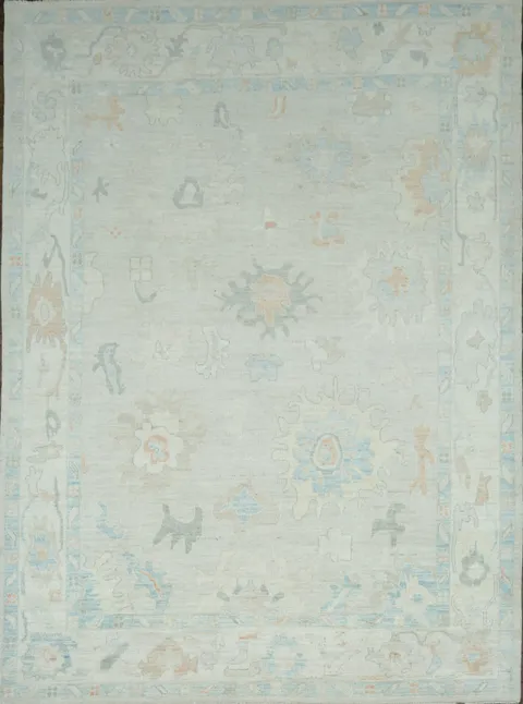 Oushak Vegetable Dye Area Rug 8x11