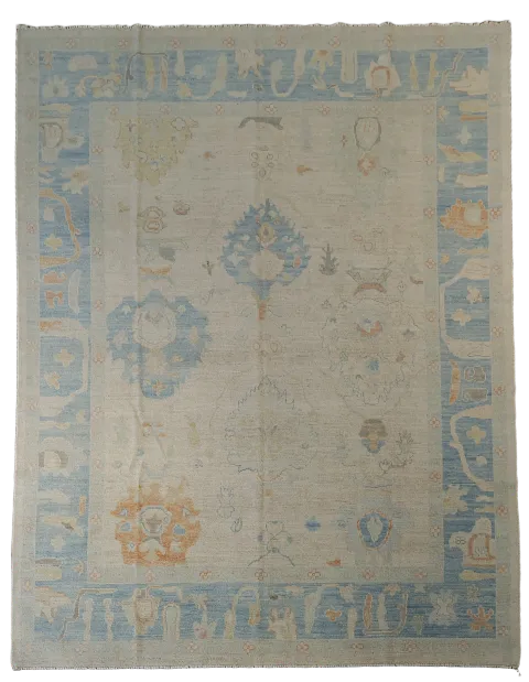 Turkish Oushak Vegetable Dye Area Rug 8x10