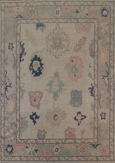 Vegetable Dye Oushak Oriental Area Rug 8x10