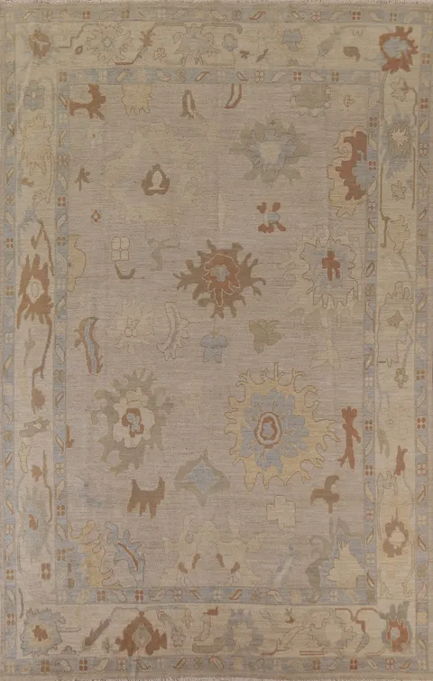 Vegetable Dye Oushak Oriental Area Rug 8x11