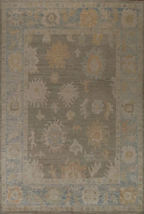 Turkish Oushak Vegetable Dye Area Rug 8x10