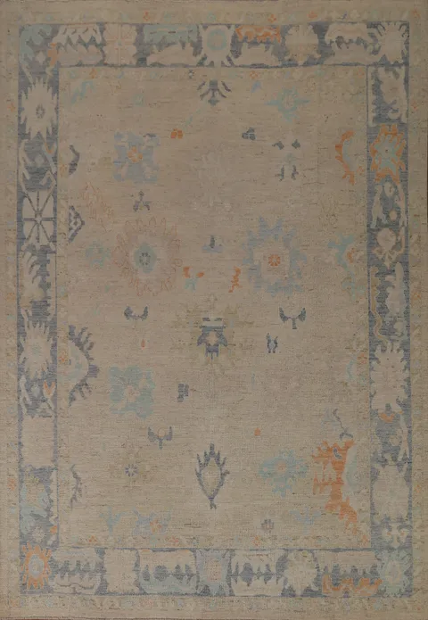 Vegetable Dye Oushak Oriental Area Rug 8x10