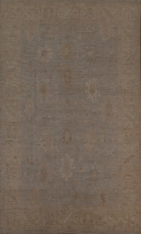 Turkish Oushak Vegetable Dye Area Rug 6x9