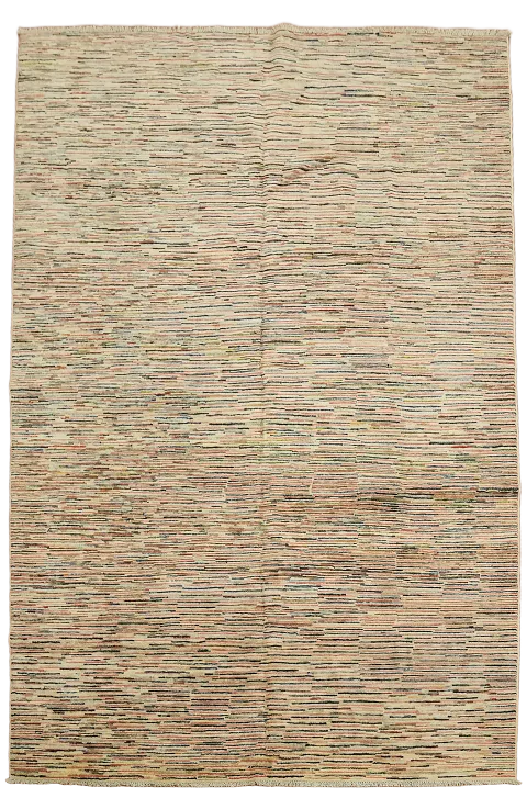 Striped Gabbeh Kashkoli Wool Area Rug 6x10