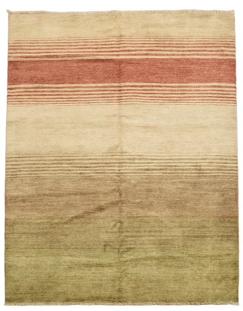 Striped Gabbeh Kashkoli Oriental Area Rug 6x8