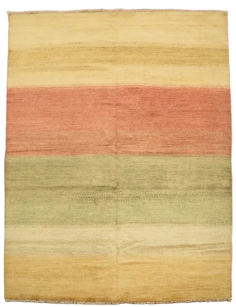Striped Gabbeh Kashkoli Modern Area Rug 7x8
