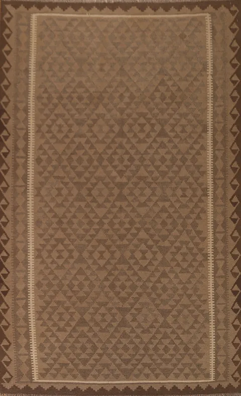 Brown Kilim Oriental Area Rug 7x10