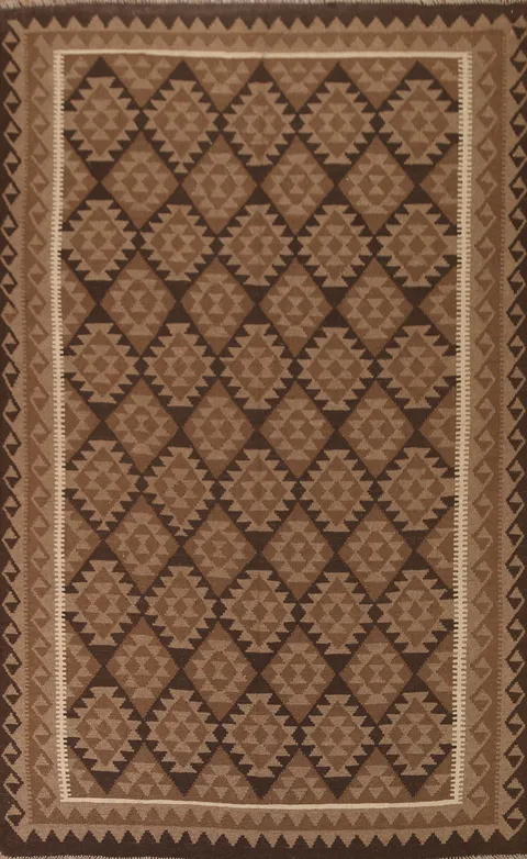 Hand-Woven Wool Kilim Area Rug 7x10