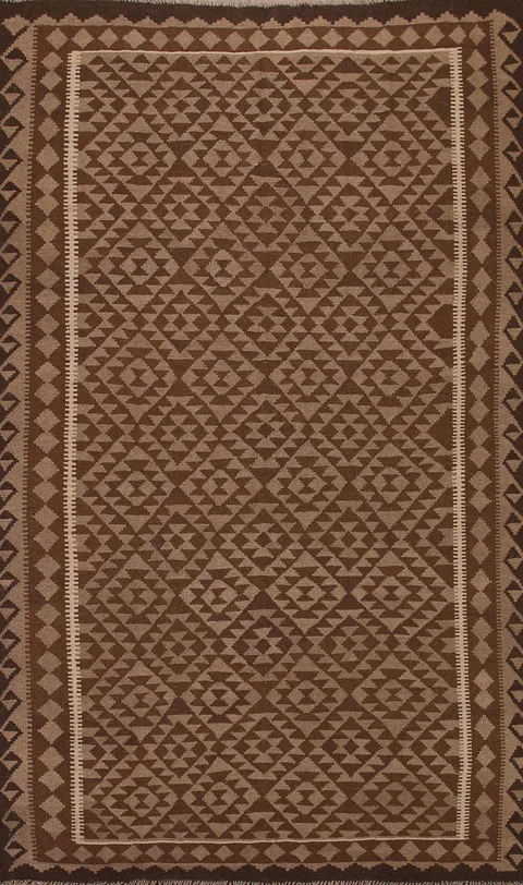 Hand-Woven Wool Kilim Oriental Area Rug 7x10