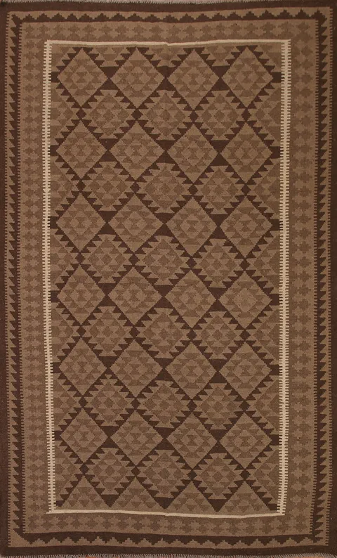 Hand-Woven Wool Kilim Oriental Area Rug 7x10