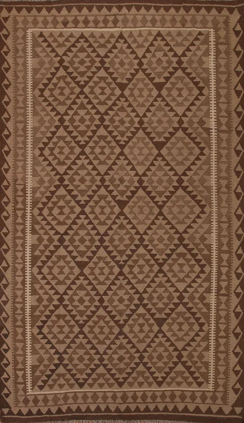 Hand-Woven Wool Kilim Oriental Area Rug 7x10