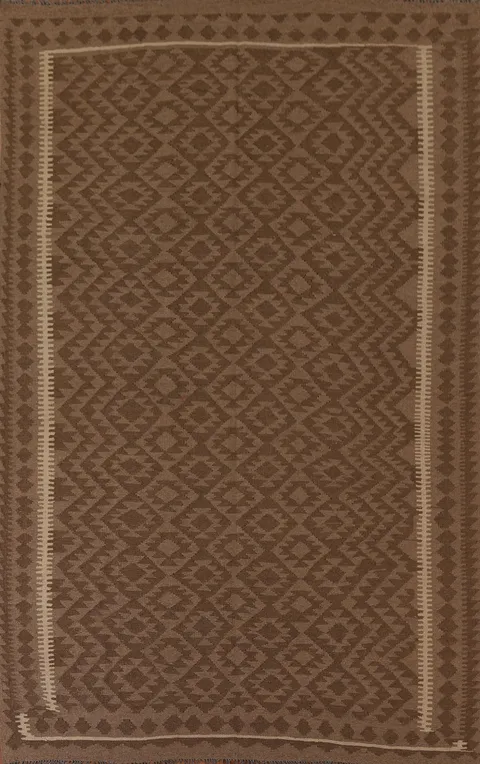 Geometric Kilim Brown Area Rug 7x10