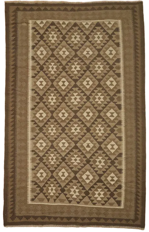 Hand-Woven Wool Kilim Area Rug 7x10
