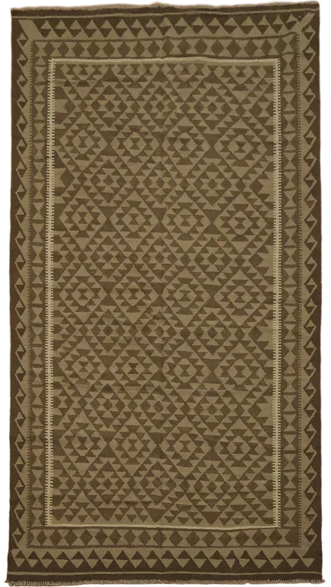Geometric Kilim Brown Area Rug 6x10