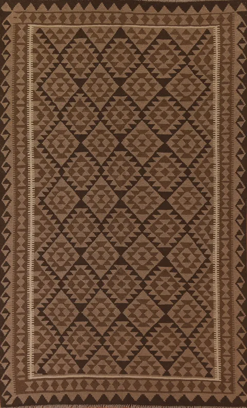 Brown Kilim Oriental Area Rug 7x10