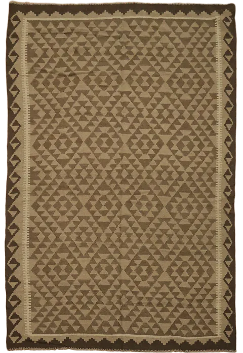 Brown Kilim Oriental Area Rug 7x9