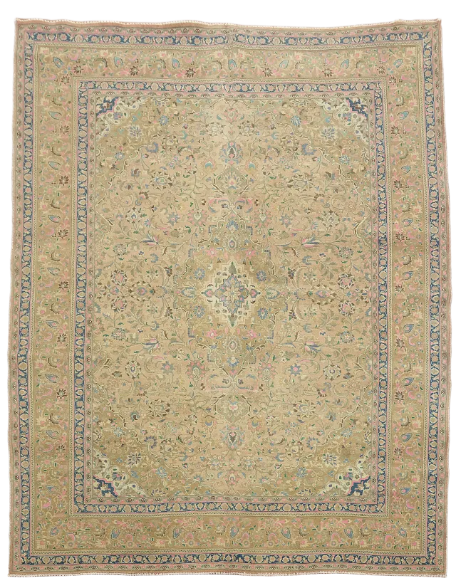 Vintage Distressed Traditional Persian Rug 10x13 ft