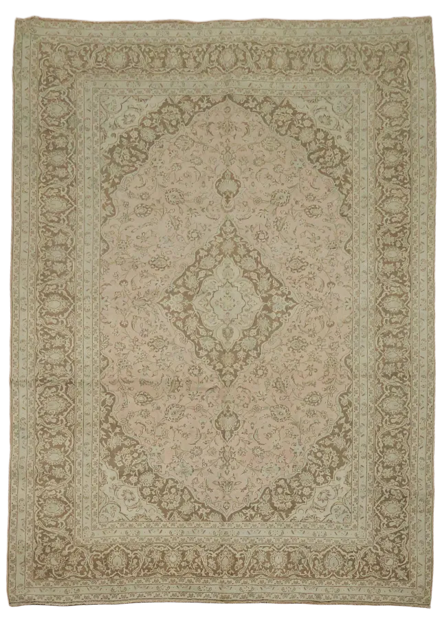 Floral Kashan Persian Wool Area Rug 8x11