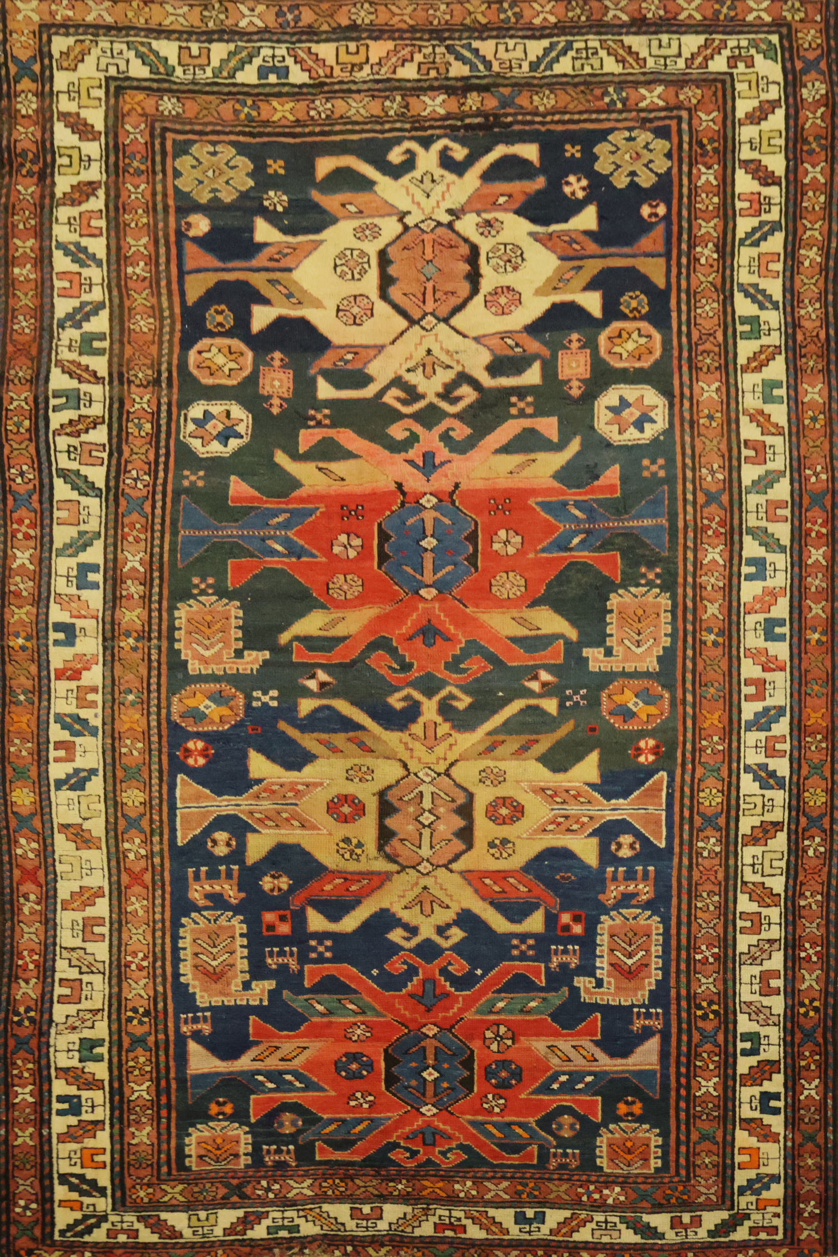 Antique Shirvan Kazak Wool Oriental Rug 4x7 | Rug Source