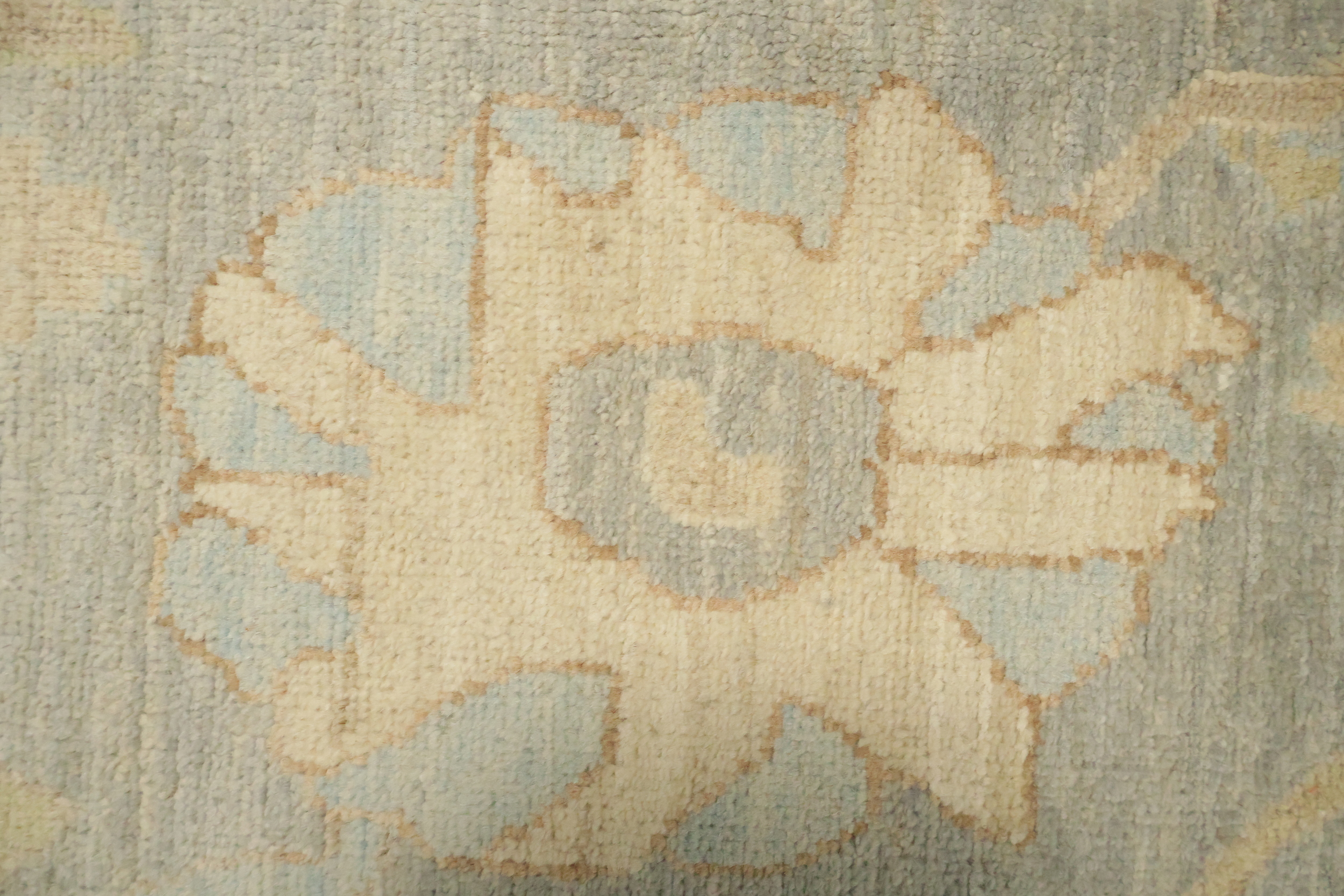 Muted Wool Vegetable Dye Traditional Oushak Area Rug 6x9 | Rug Source